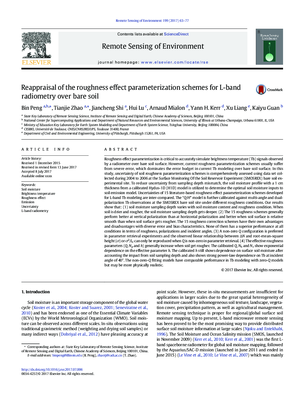 Reappraisal of the roughness effect parameterization schemes for L-band radiometry over bare soil