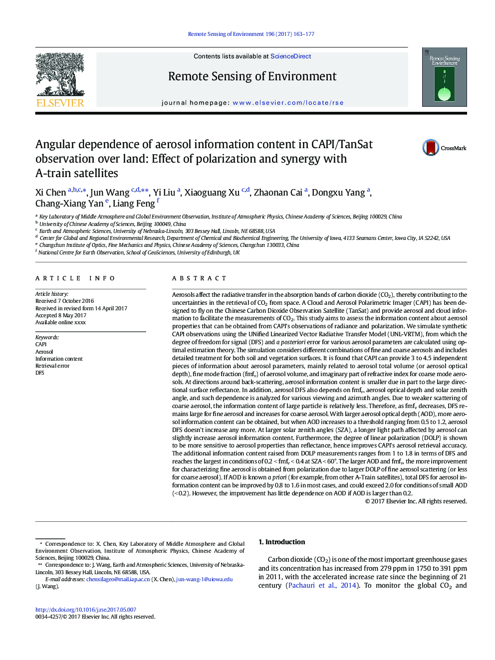 Angular dependence of aerosol information content in CAPI/TanSat observation over land: Effect of polarization and synergy with A-train satellites