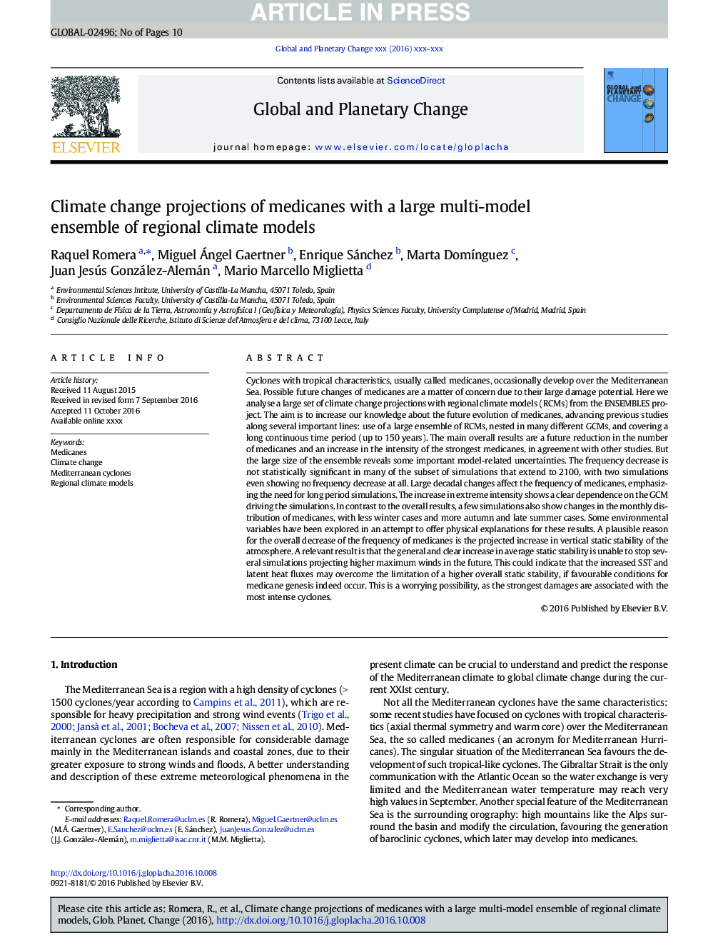 Climate change projections of medicanes with a large multi-model ensemble of regional climate models