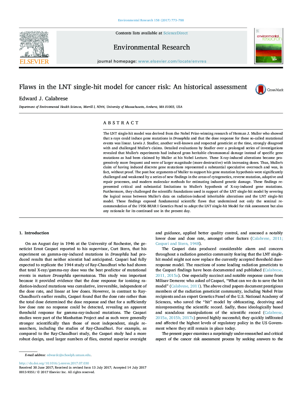 Flaws in the LNT single-hit model for cancer risk: An historical assessment