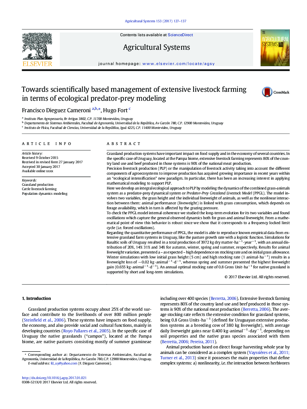 Towards scientifically based management of extensive livestock farming in terms of ecological predator-prey modeling