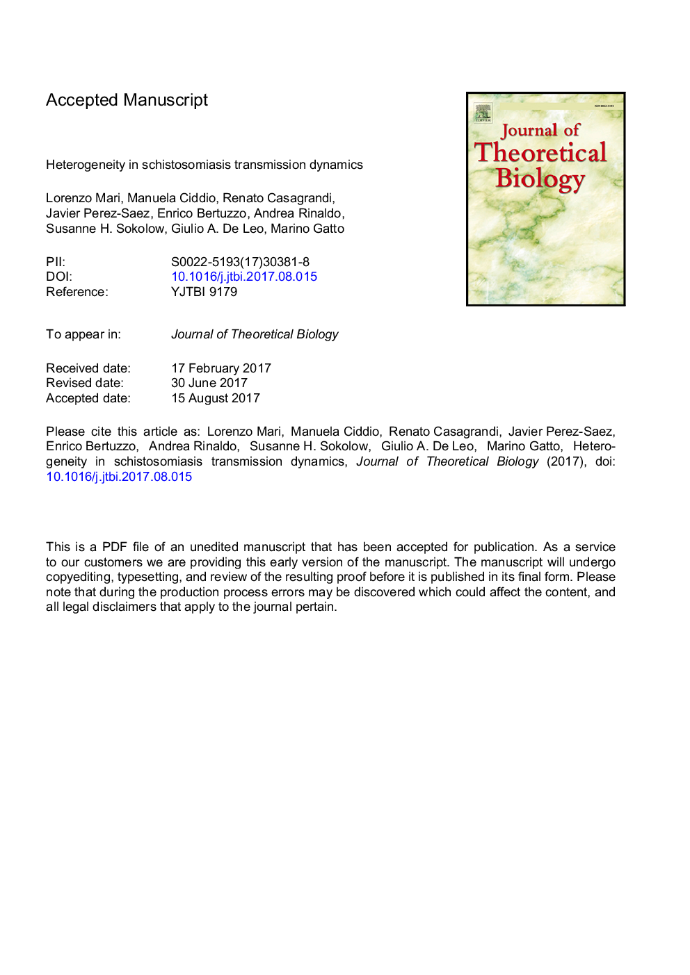 Heterogeneity in schistosomiasis transmission dynamics