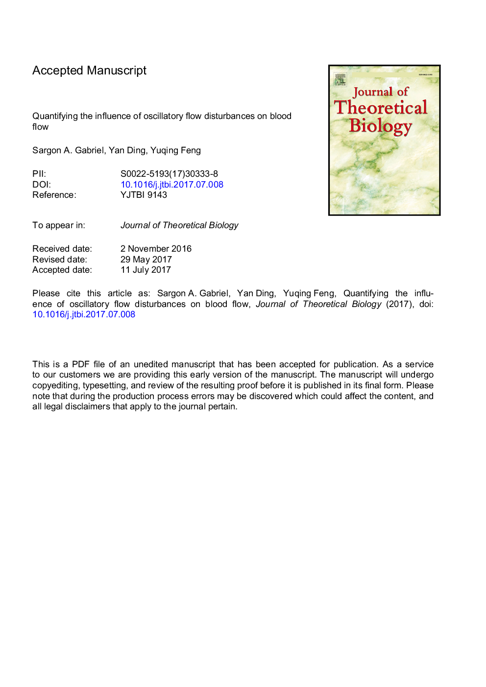 Quantifying the influence of oscillatory flow disturbances on blood flow