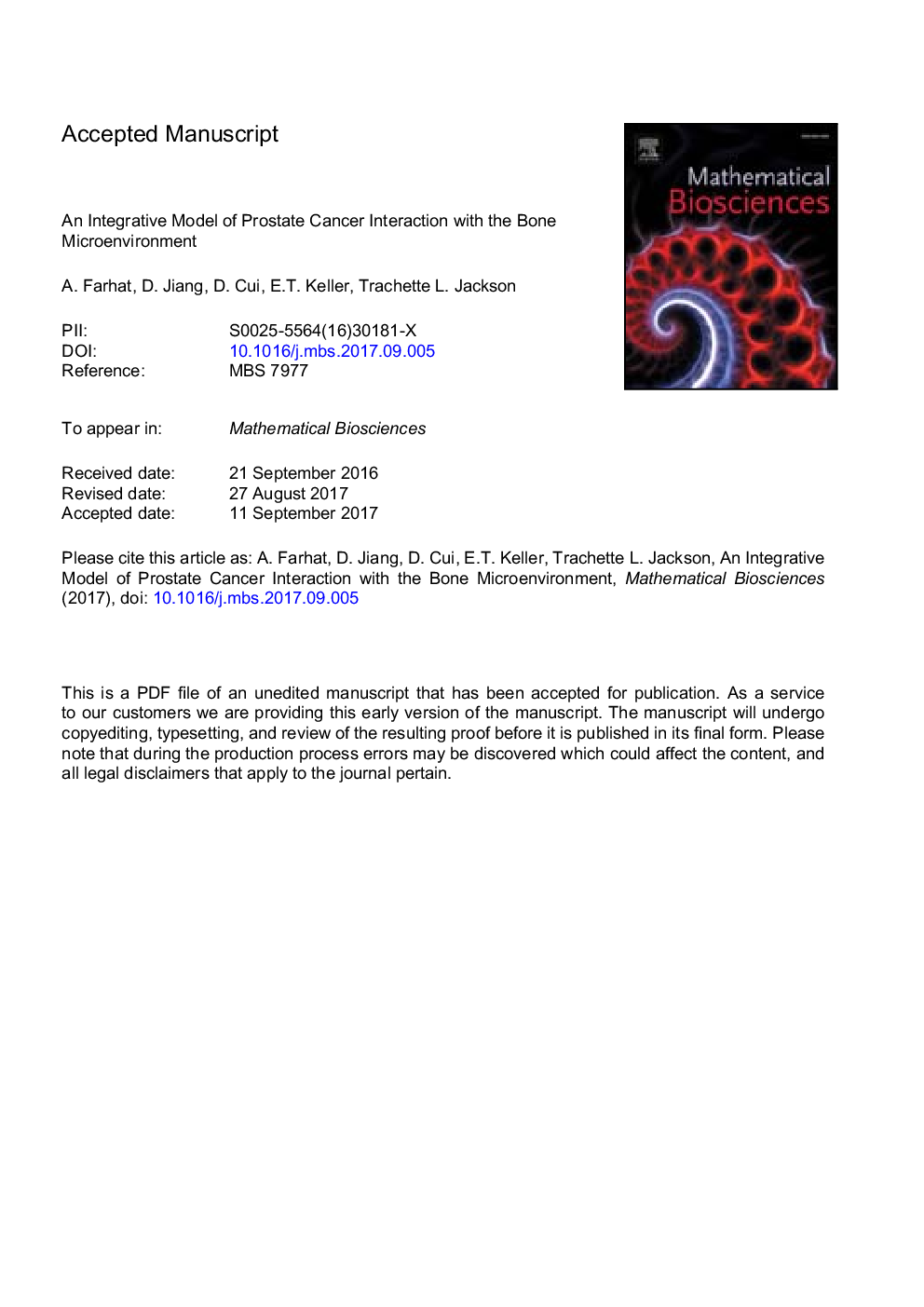 An integrative model of prostate cancer interaction with the bone microenvironment