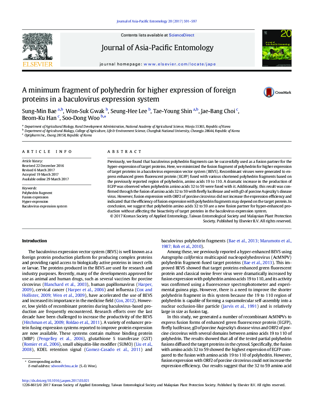 A minimum fragment of polyhedrin for higher expression of foreign proteins in a baculovirus expression system