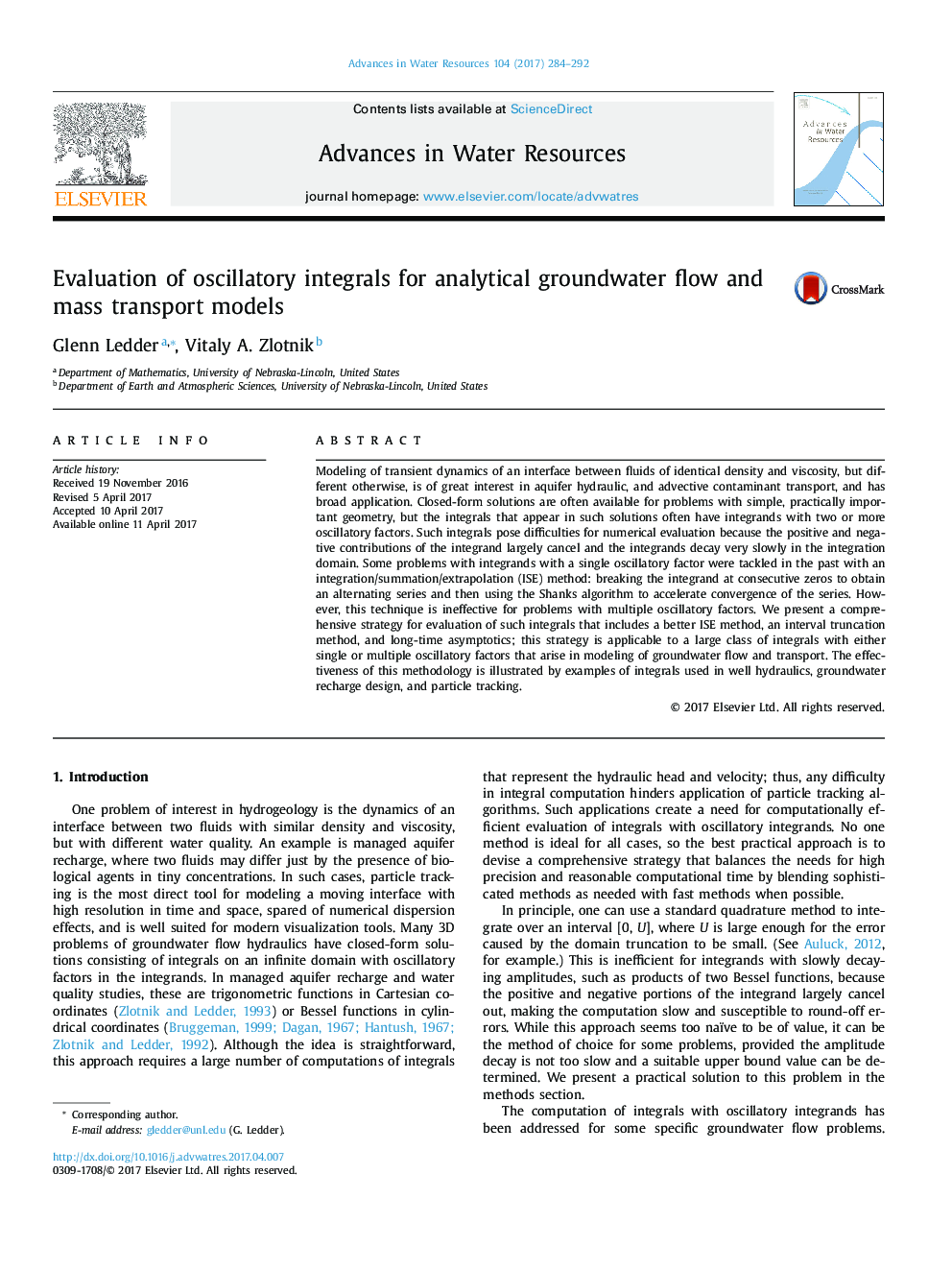 Evaluation of oscillatory integrals for analytical groundwater flow and mass transport models