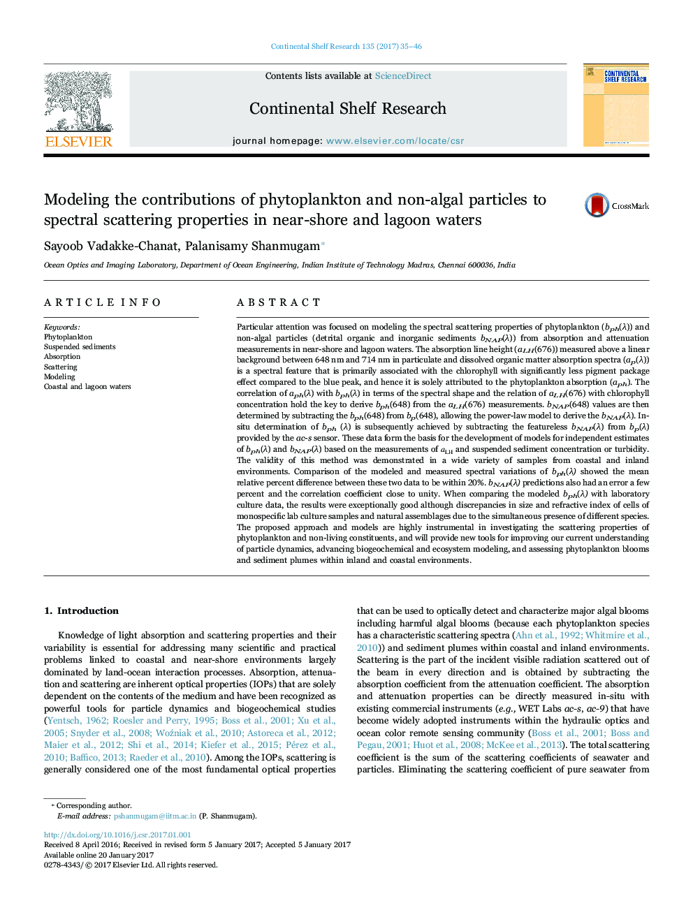 Modeling the contributions of phytoplankton and non-algal particles to spectral scattering properties in near-shore and lagoon waters