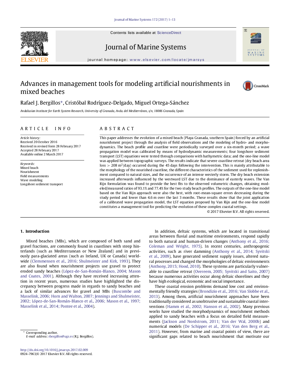 Advances in management tools for modeling artificial nourishments in mixedÂ beaches