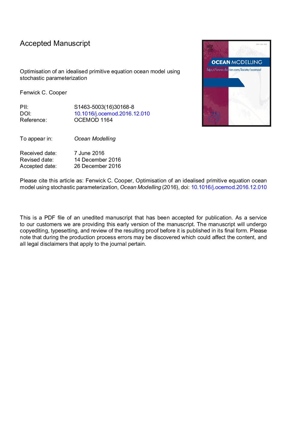 Optimisation of an idealised primitive equation ocean model using stochastic parameterization