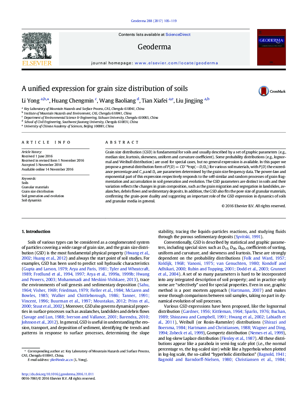 A unified expression for grain size distribution of soils