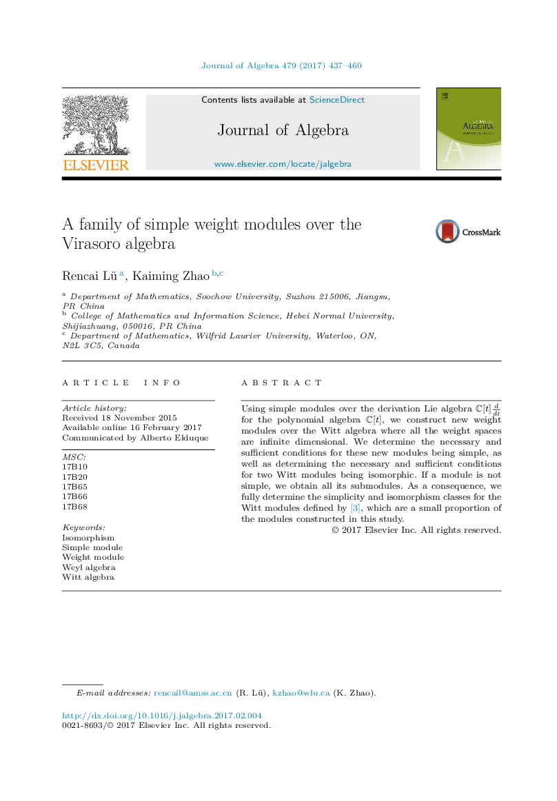 A family of simple weight modules over the Virasoro algebra