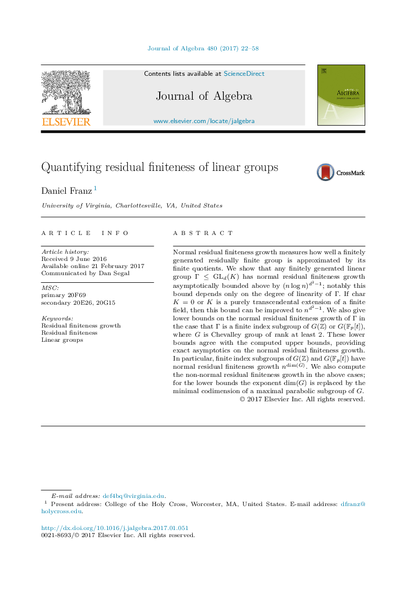 Quantifying residual finiteness of linear groups