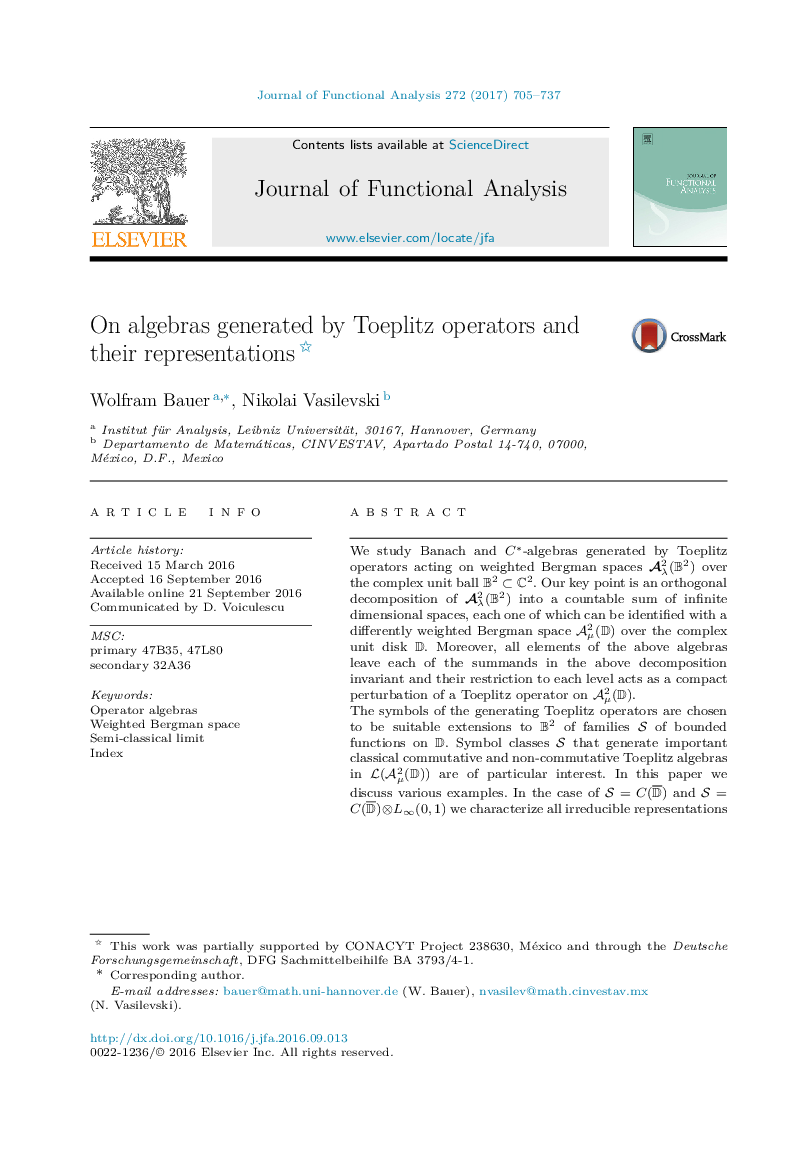 On algebras generated by Toeplitz operators and their representations