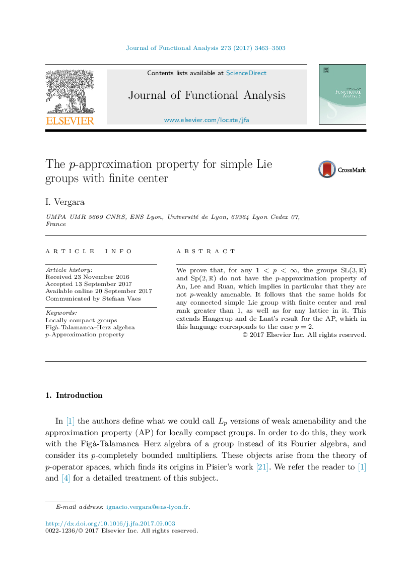 The p-approximation property for simple Lie groups with finite center