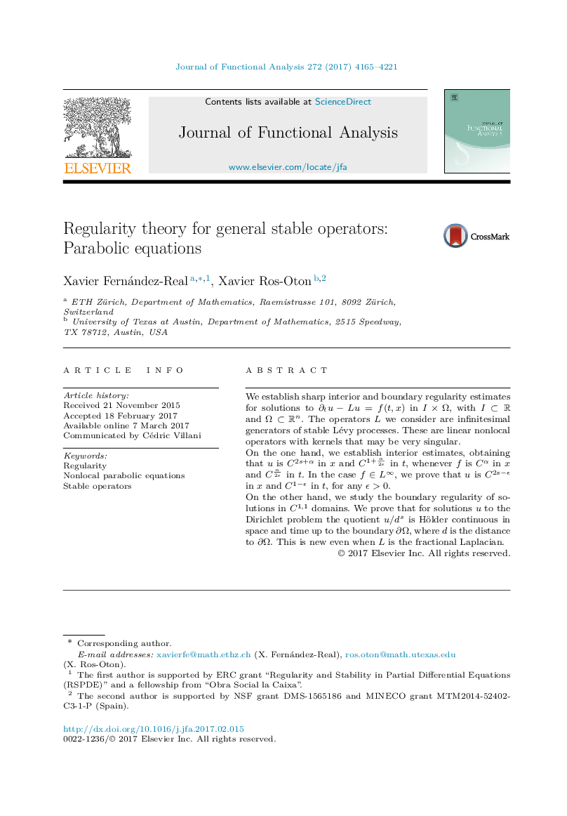 Regularity theory for general stable operators: Parabolic equations