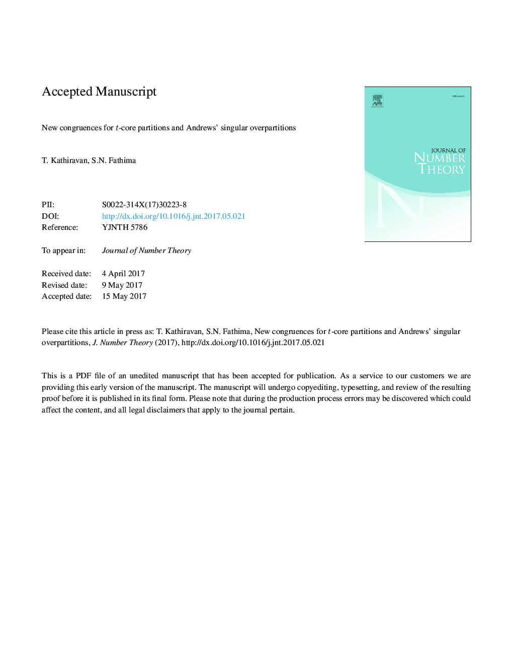 New congruences for t-core partitions and Andrews' singular overpartitions