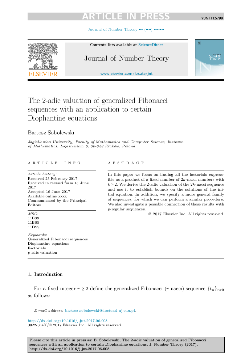 The 2-adic valuation of generalized Fibonacci sequences with an application to certain Diophantine equations