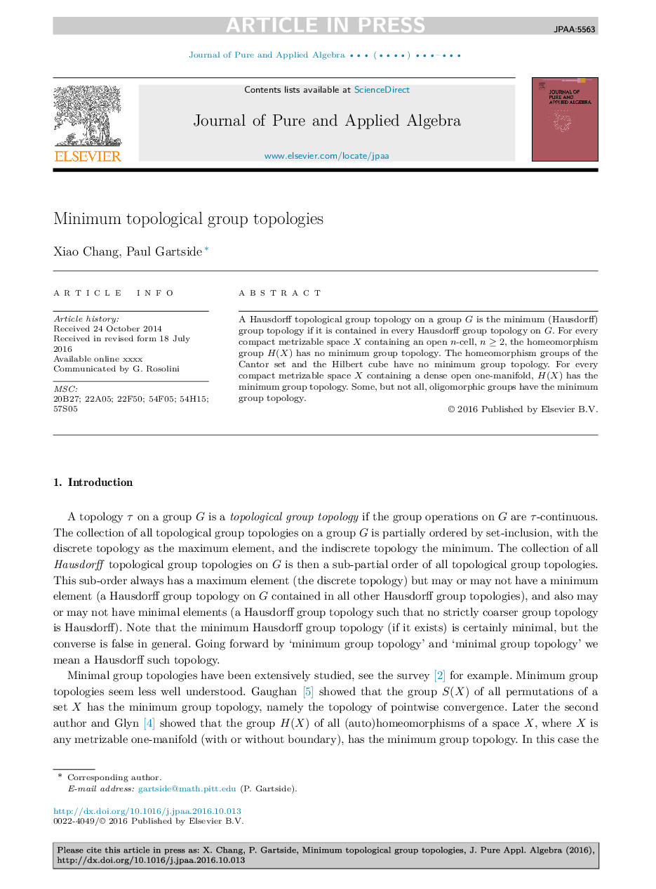 Minimum topological group topologies