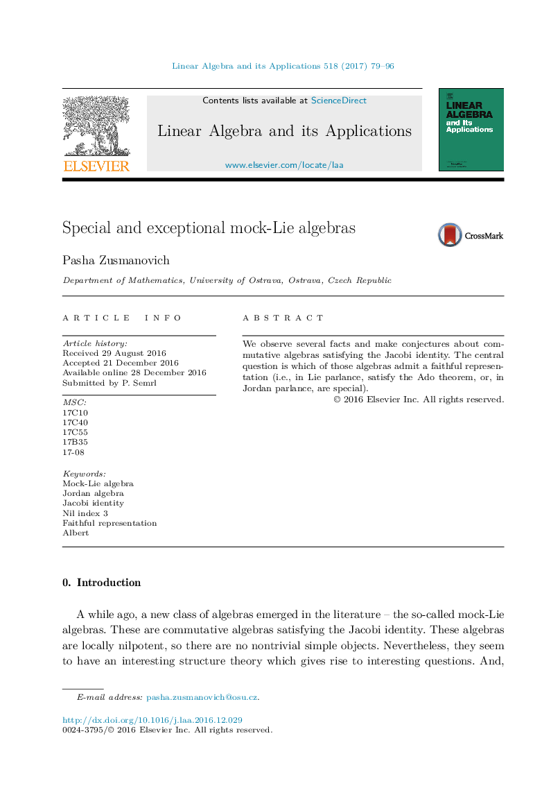 Special and exceptional mock-Lie algebras