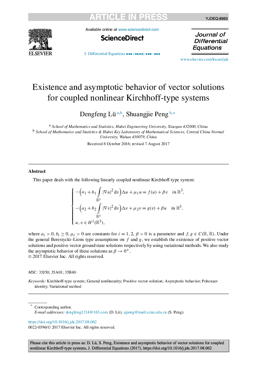 Existence and asymptotic behavior of vector solutions for coupled nonlinear Kirchhoff-type systems
