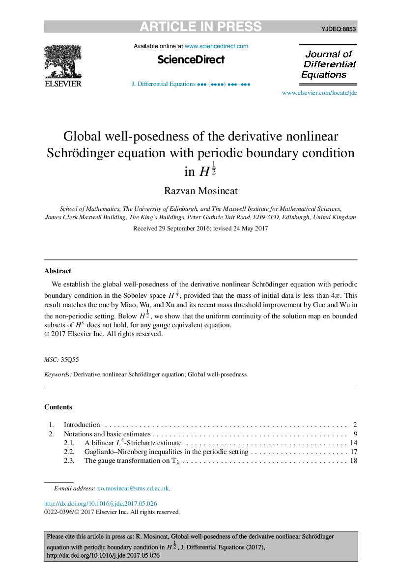 Global well-posedness of the derivative nonlinear Schrödinger equation with periodic boundary condition in H12
