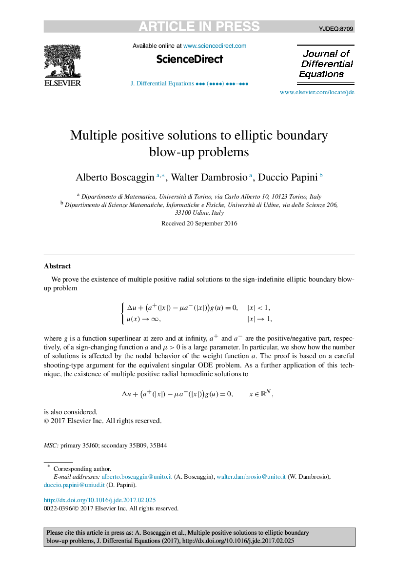 Multiple positive solutions to elliptic boundary blow-up problems