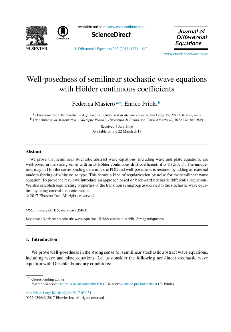 Well-posedness of semilinear stochastic wave equations with Hölder continuous coefficients