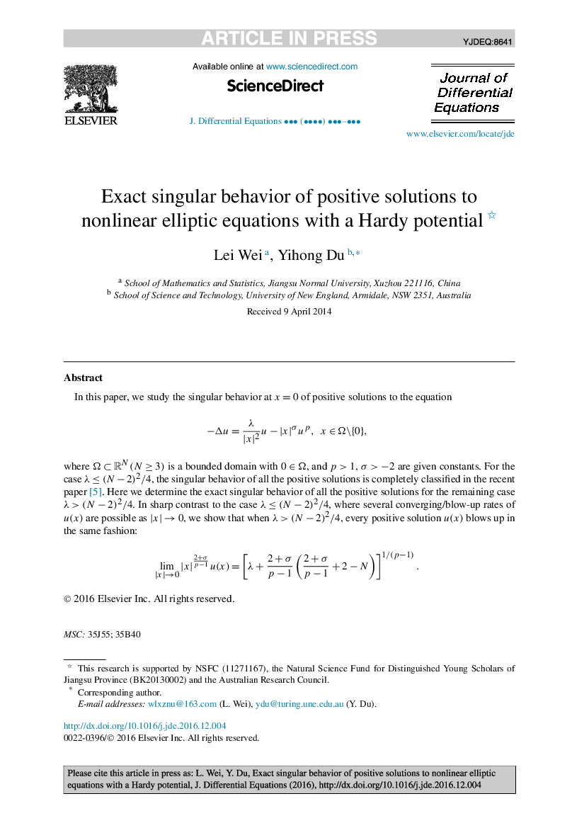 Exact singular behavior of positive solutions to nonlinear elliptic equations with a Hardy potential 