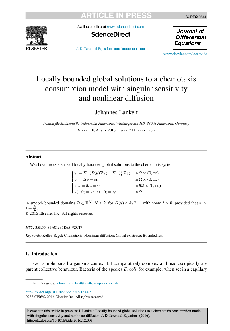 Locally bounded global solutions to a chemotaxis consumption model with singular sensitivity and nonlinear diffusion