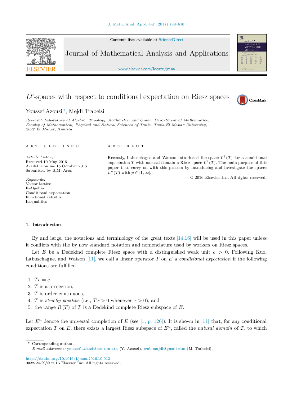 Lp-spaces with respect to conditional expectation on Riesz spaces