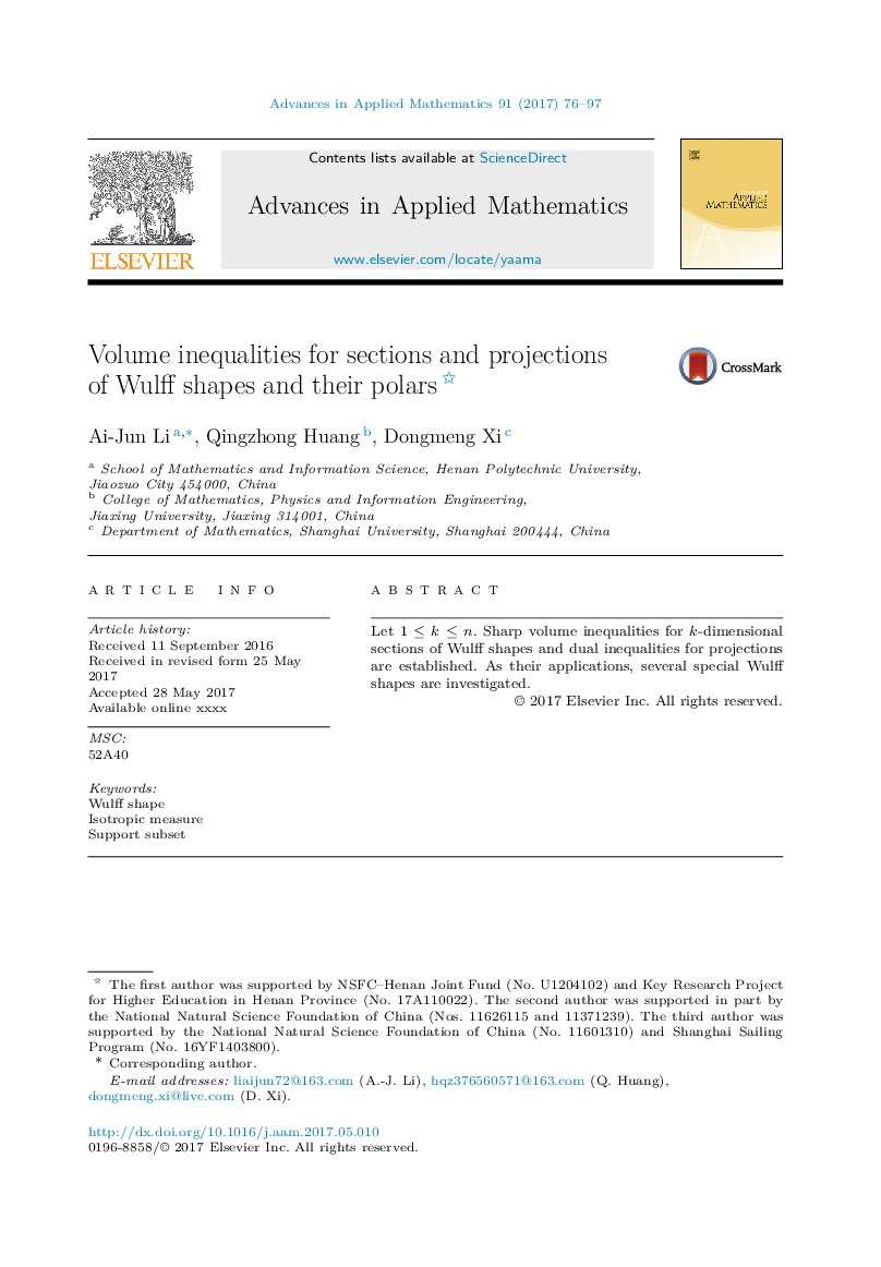 Volume inequalities for sections and projections of Wulff shapes and their polars