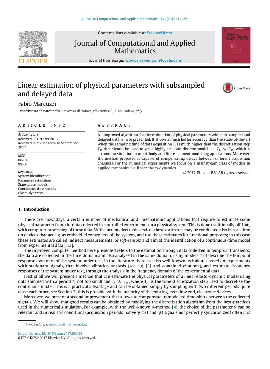 Linear estimation of physical parameters with subsampled and delayed data