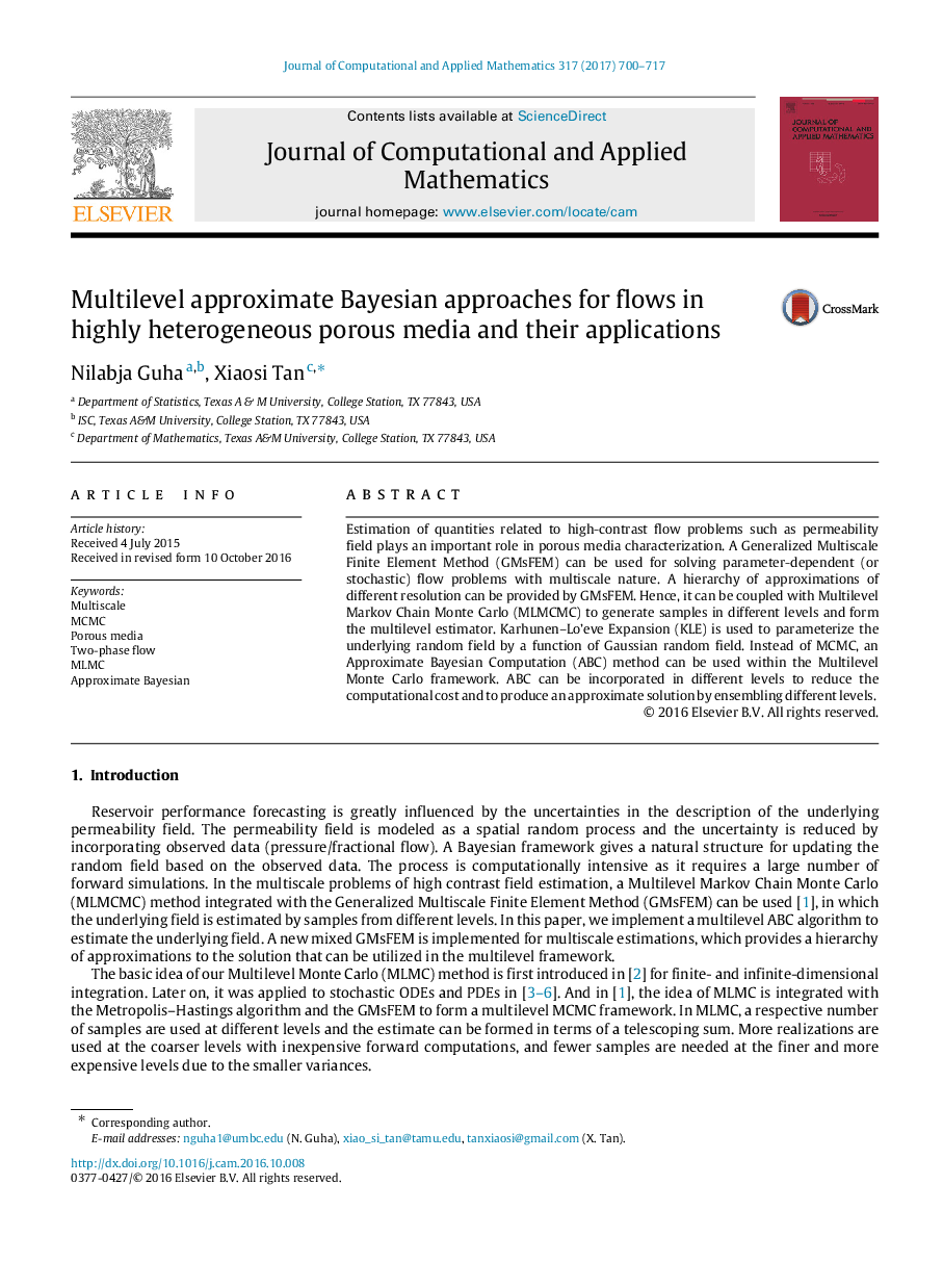 Multilevel approximate Bayesian approaches for flows in highly heterogeneous porous media and their applications