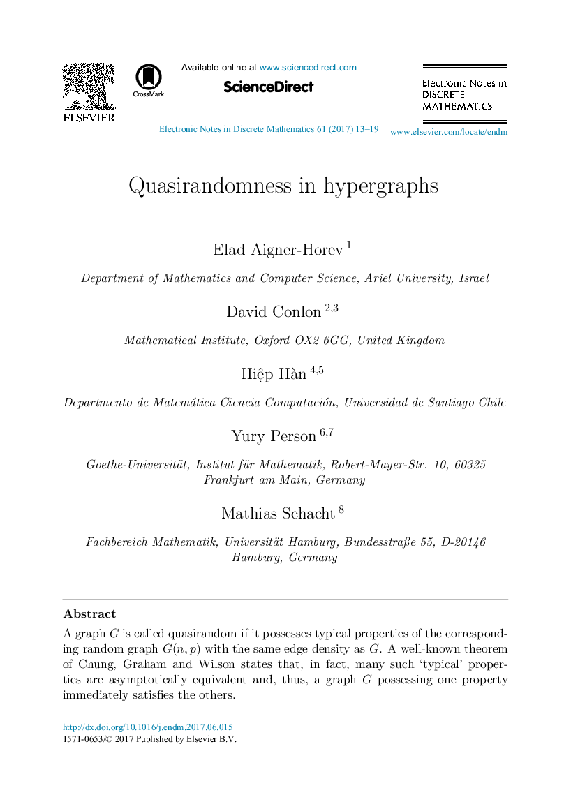 Quasirandomness in hypergraphs