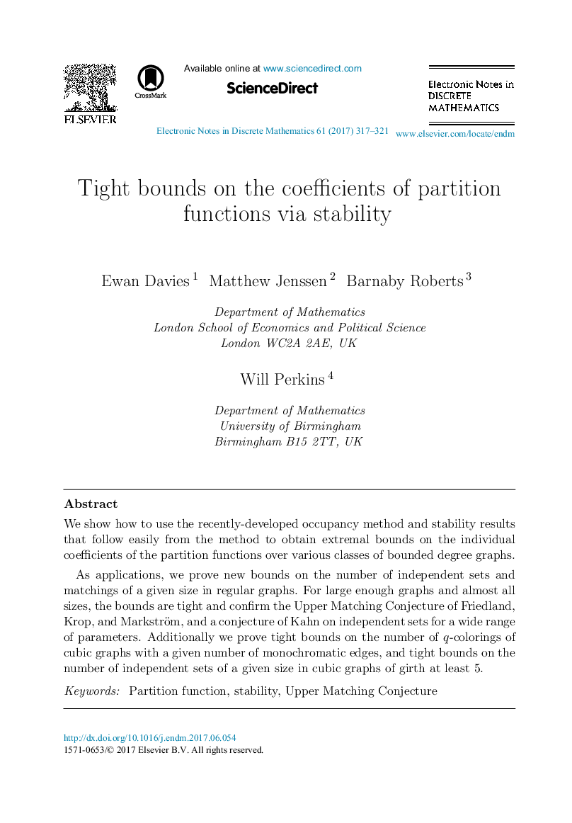 Tight bounds on the coefficients of partition functions via stability