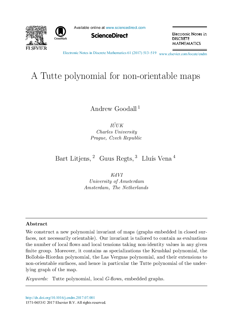 A Tutte polynomial for non-orientable maps