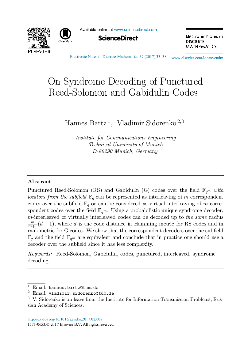 On Syndrome Decoding of Punctured Reed-Solomon and Gabidulin Codes