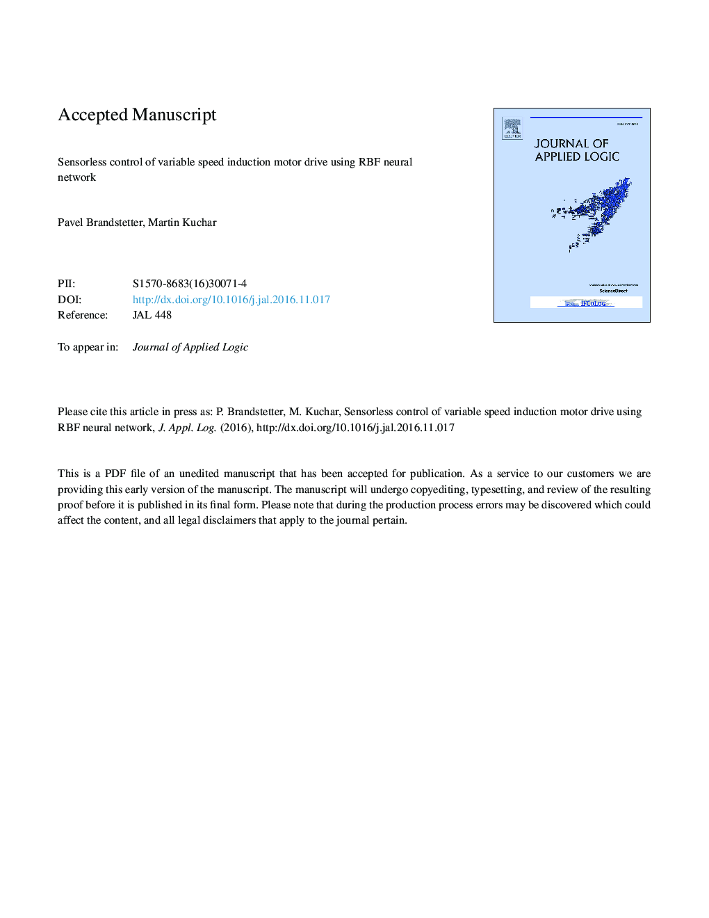 Sensorless control of variable speed induction motor drive using RBF neural network