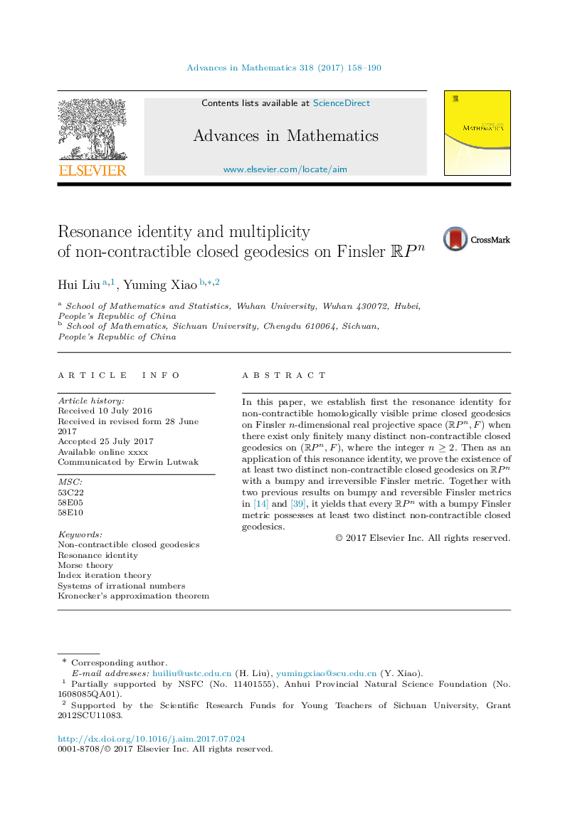 Resonance identity and multiplicity of non-contractible closed geodesics on Finsler RPn