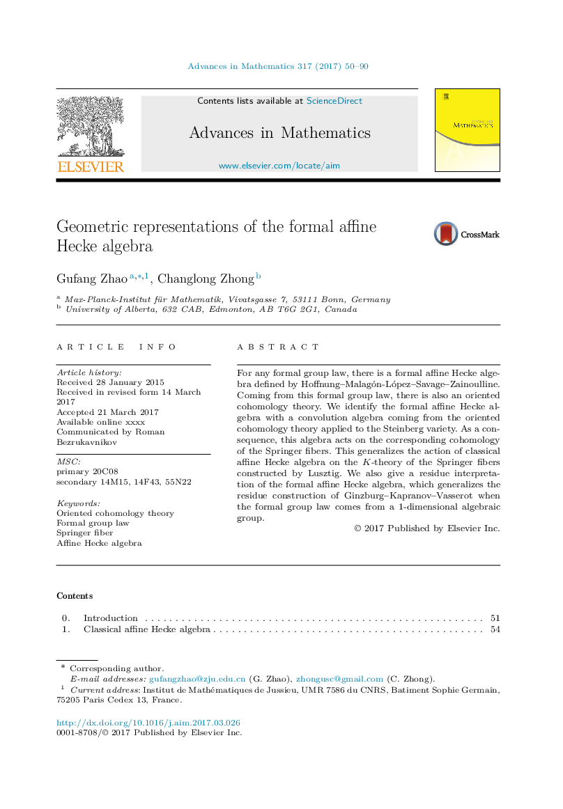 Geometric representations of the formal affine Hecke algebra