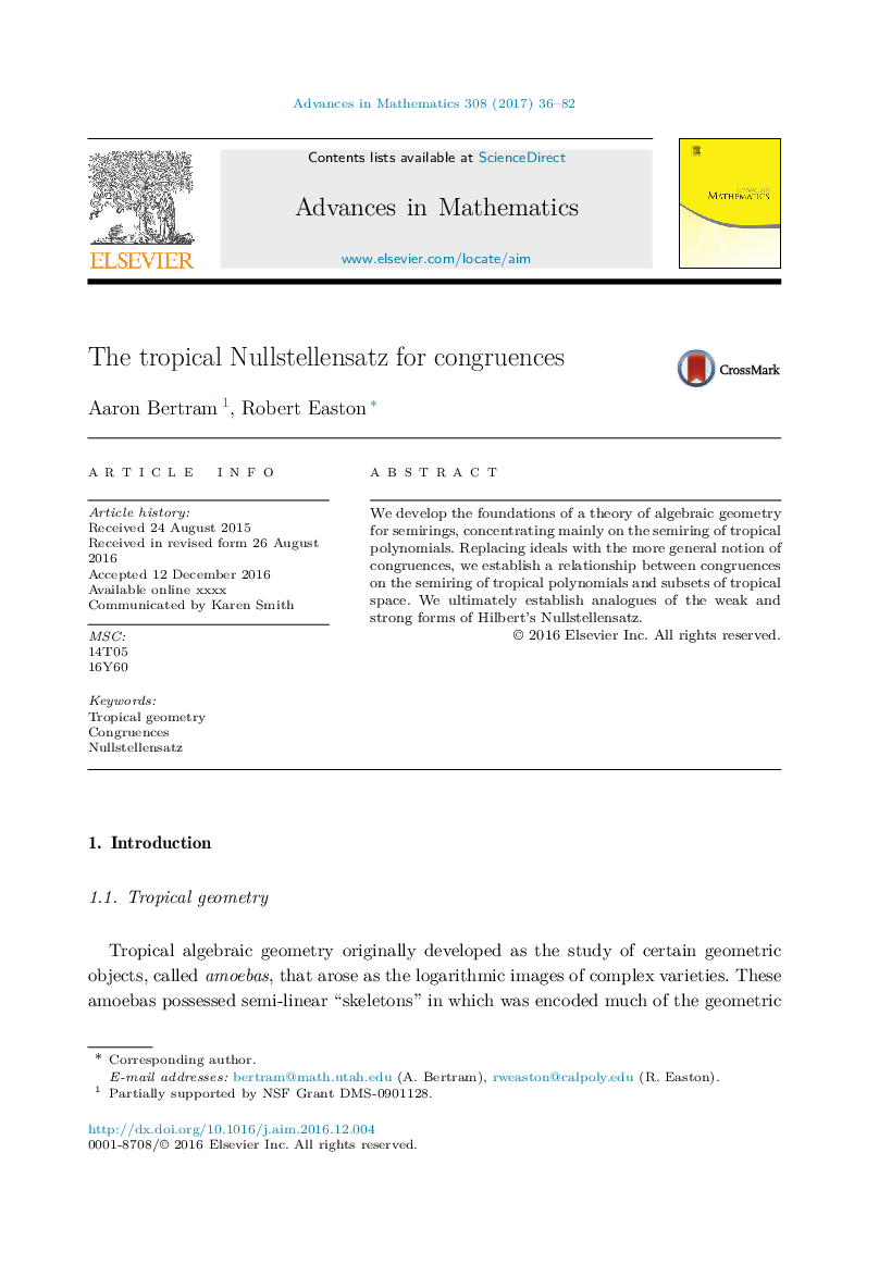 The tropical Nullstellensatz for congruences