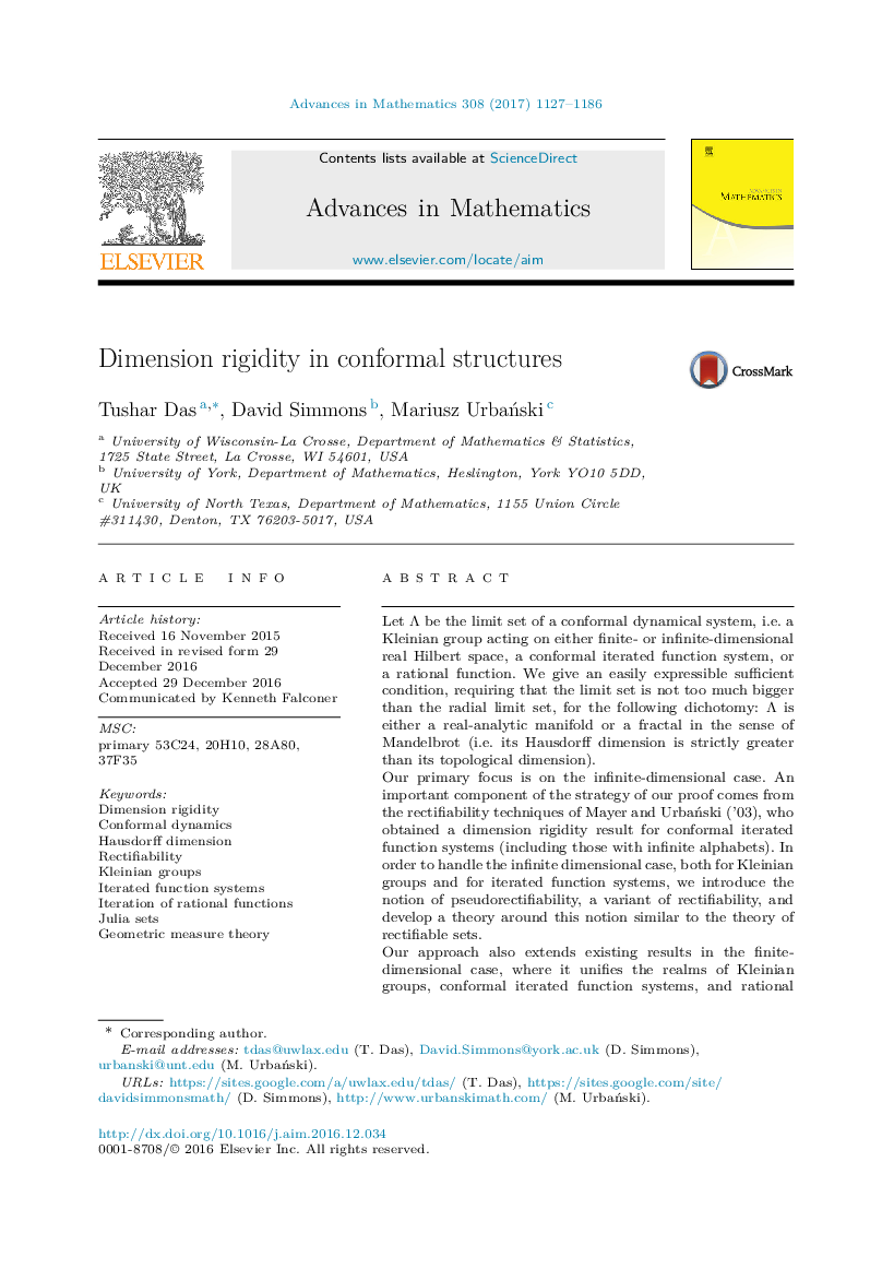 Dimension rigidity in conformal structures