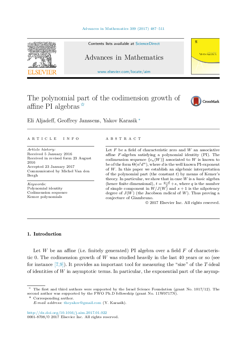 The polynomial part of the codimension growth of affine PI algebras