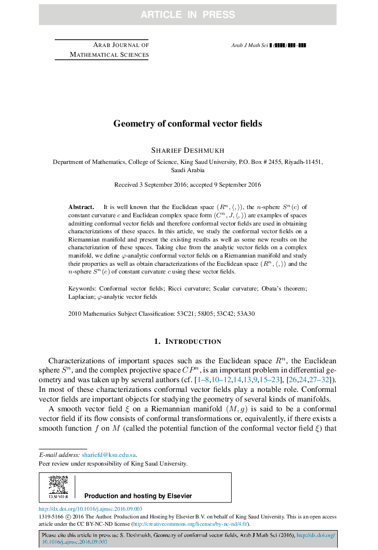 Geometry of conformal vector fields