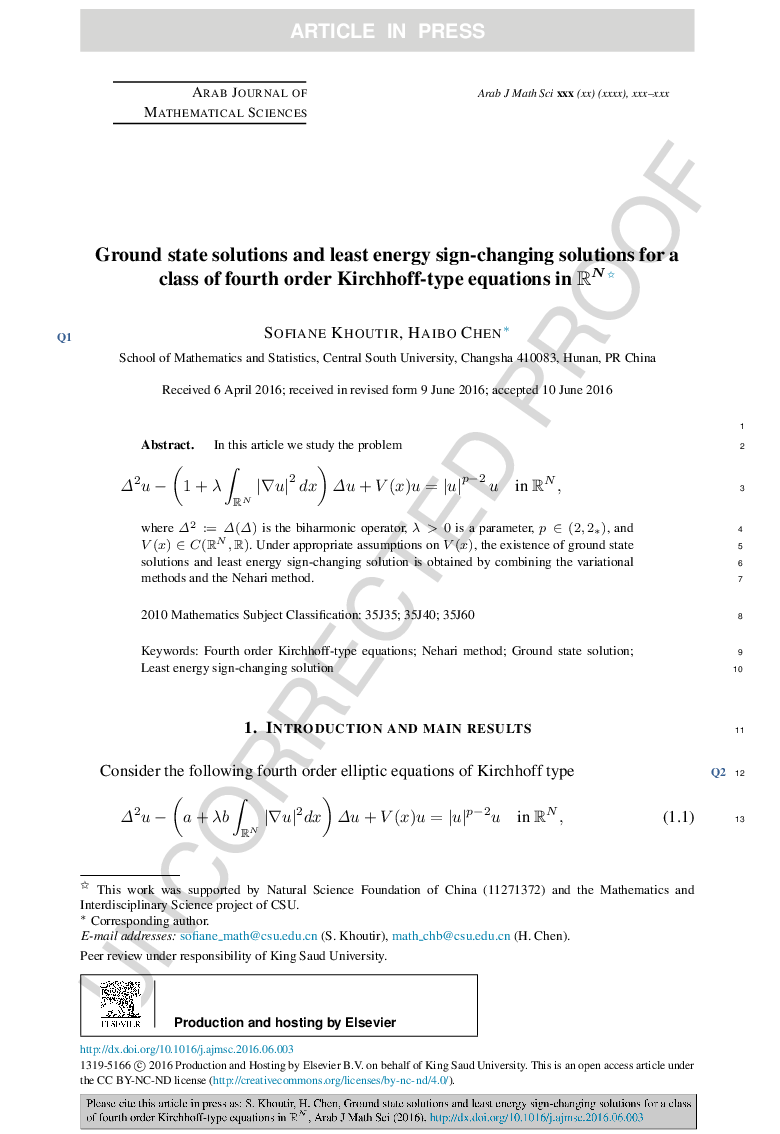 Ground state solutions and least energy sign-changing solutions for a class of fourth order Kirchhoff-type equations in RN