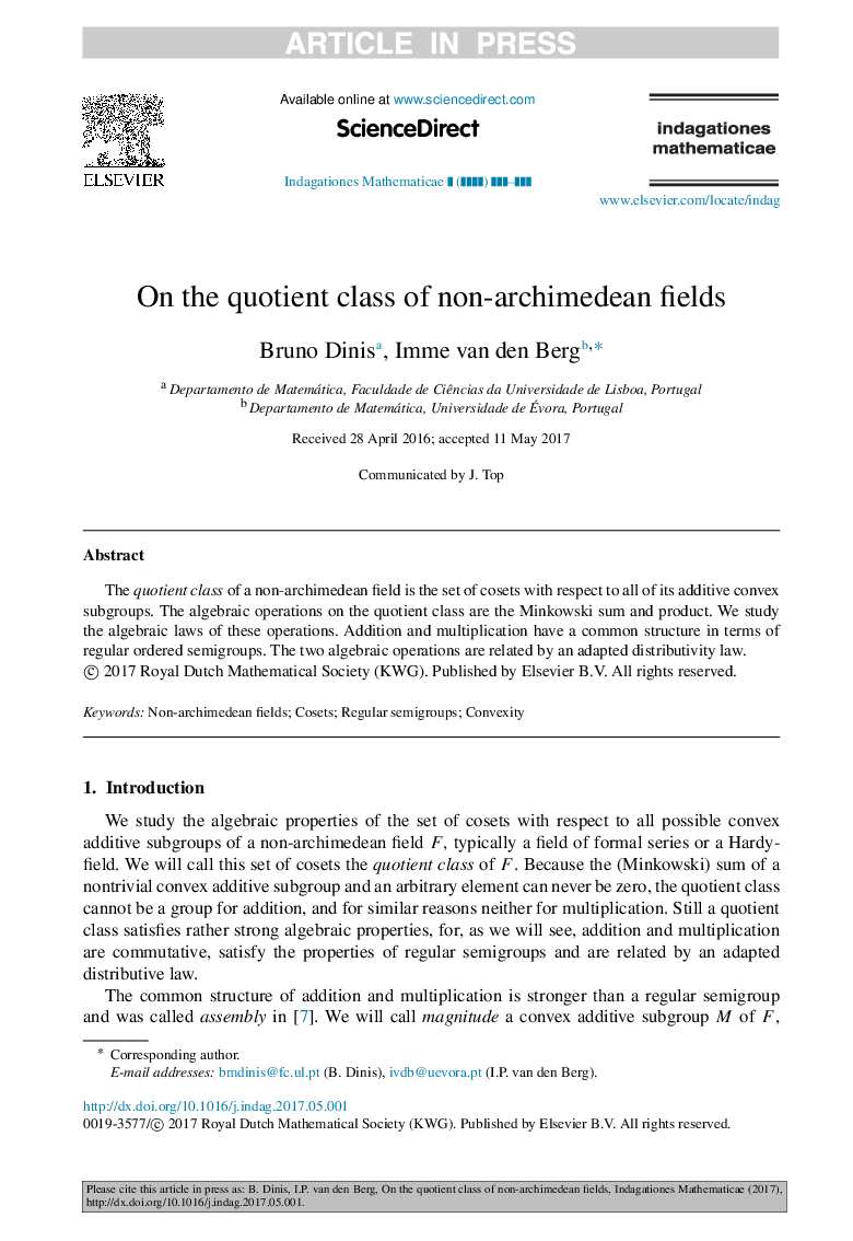 On the quotient class of non-archimedean fields