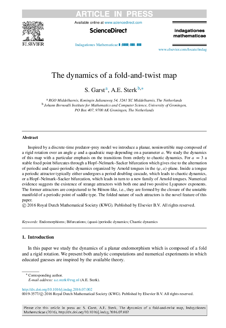 The dynamics of a fold-and-twist map