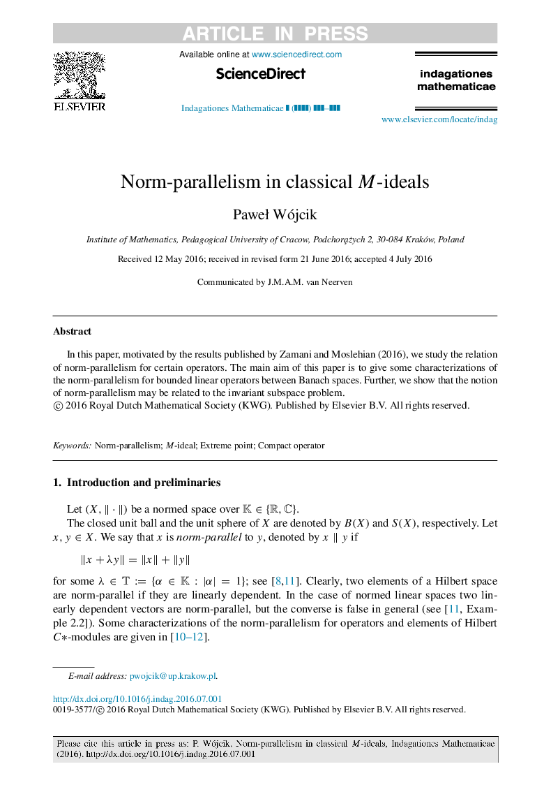 Norm-parallelism in classical M-ideals