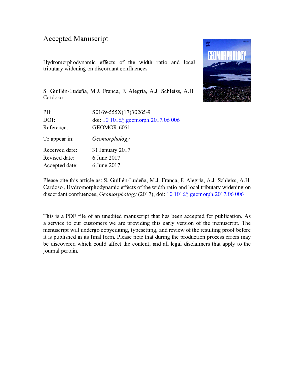 Hydromorphodynamic effects of the width ratio and local tributary widening on discordant confluences