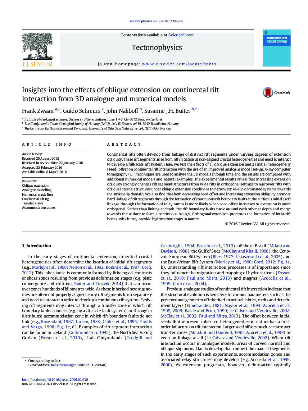 Insights into the effects of oblique extension on continental rift interaction from 3D analogue and numerical models